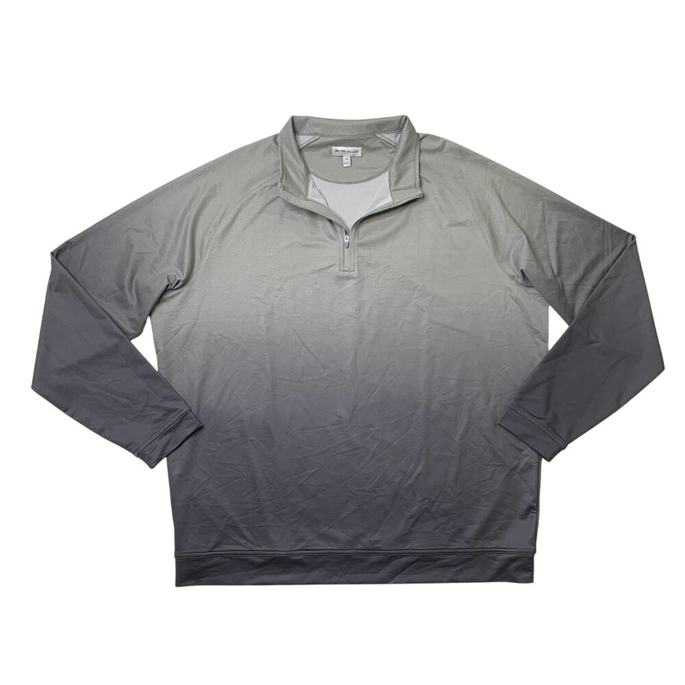 Peter Millar Sweatshirt Mens XL Extra Large Gray Perth Ombre Gradient Pullover